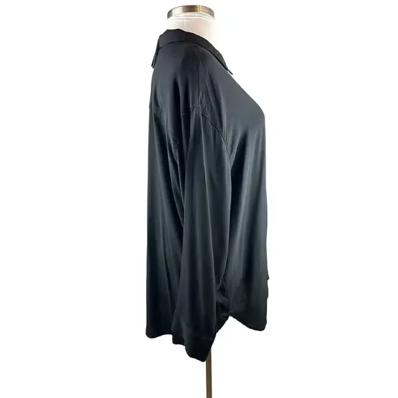 SKIMS Fits Everybody Turtleneck Top Black Onyx Stretch Skims Womens Plus Size 3X - Picture 7 of 11